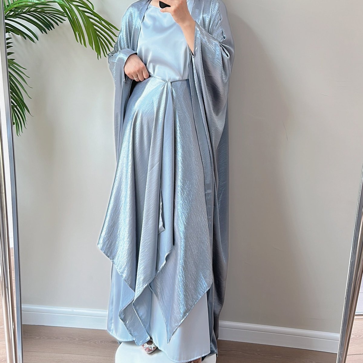 Rayon Oversize Open Abaya (MOA032) - Mariam's Collection