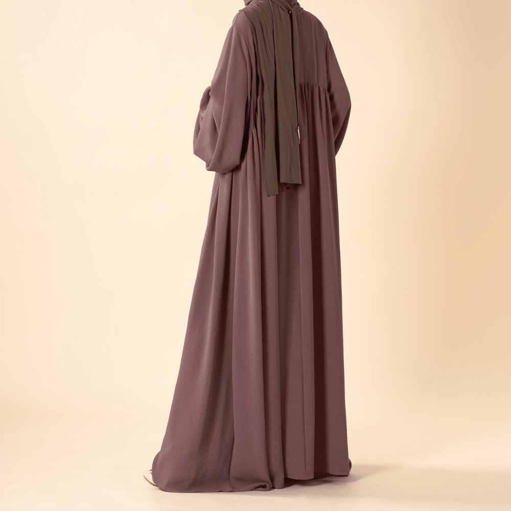 Relaxed Fit Lantern Sleeves Crepe Abaya (MA190) - Mariam's Collection