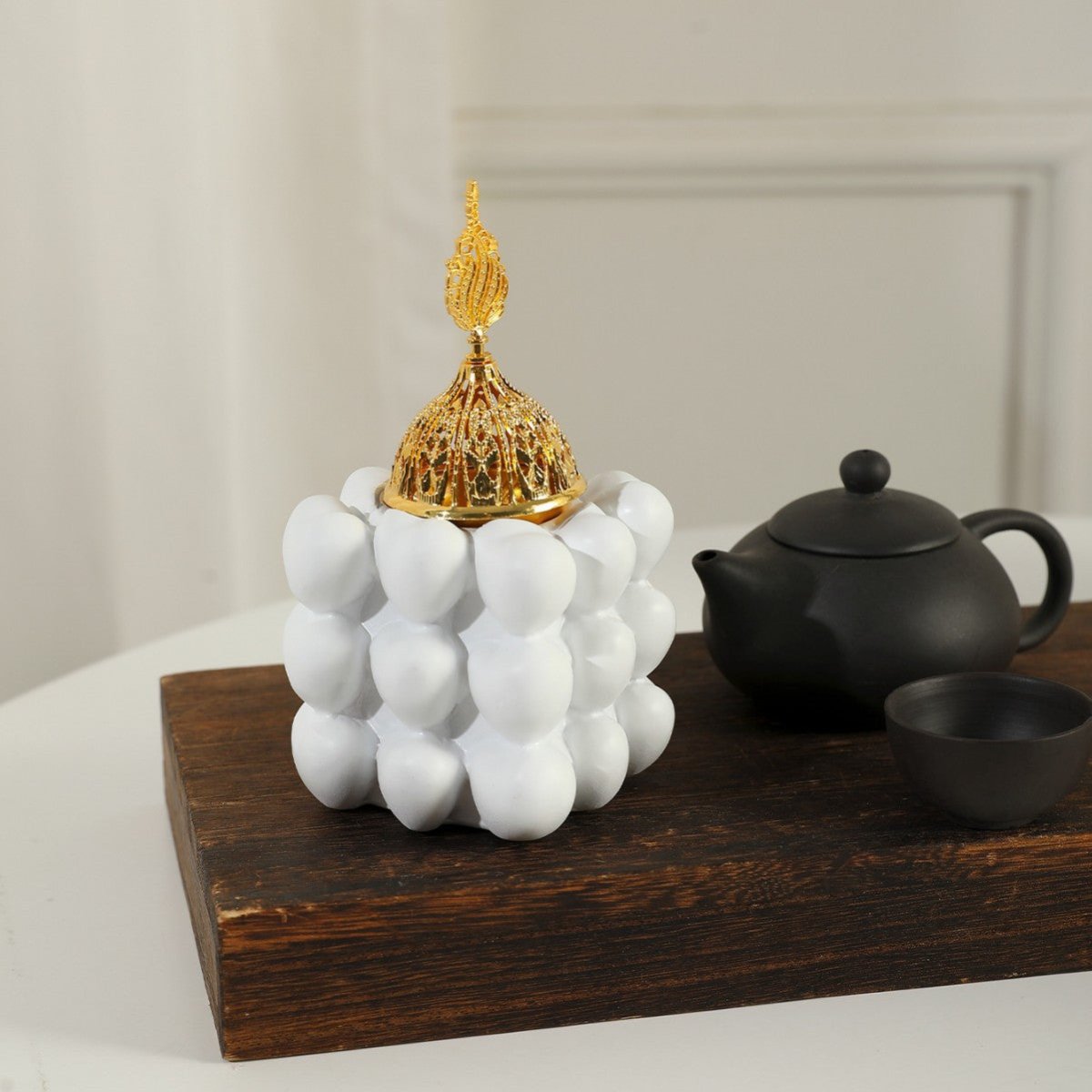 Resin Decorative Heart - Shaped Cube Incense Burner (MAC401) - Mariam's Collection