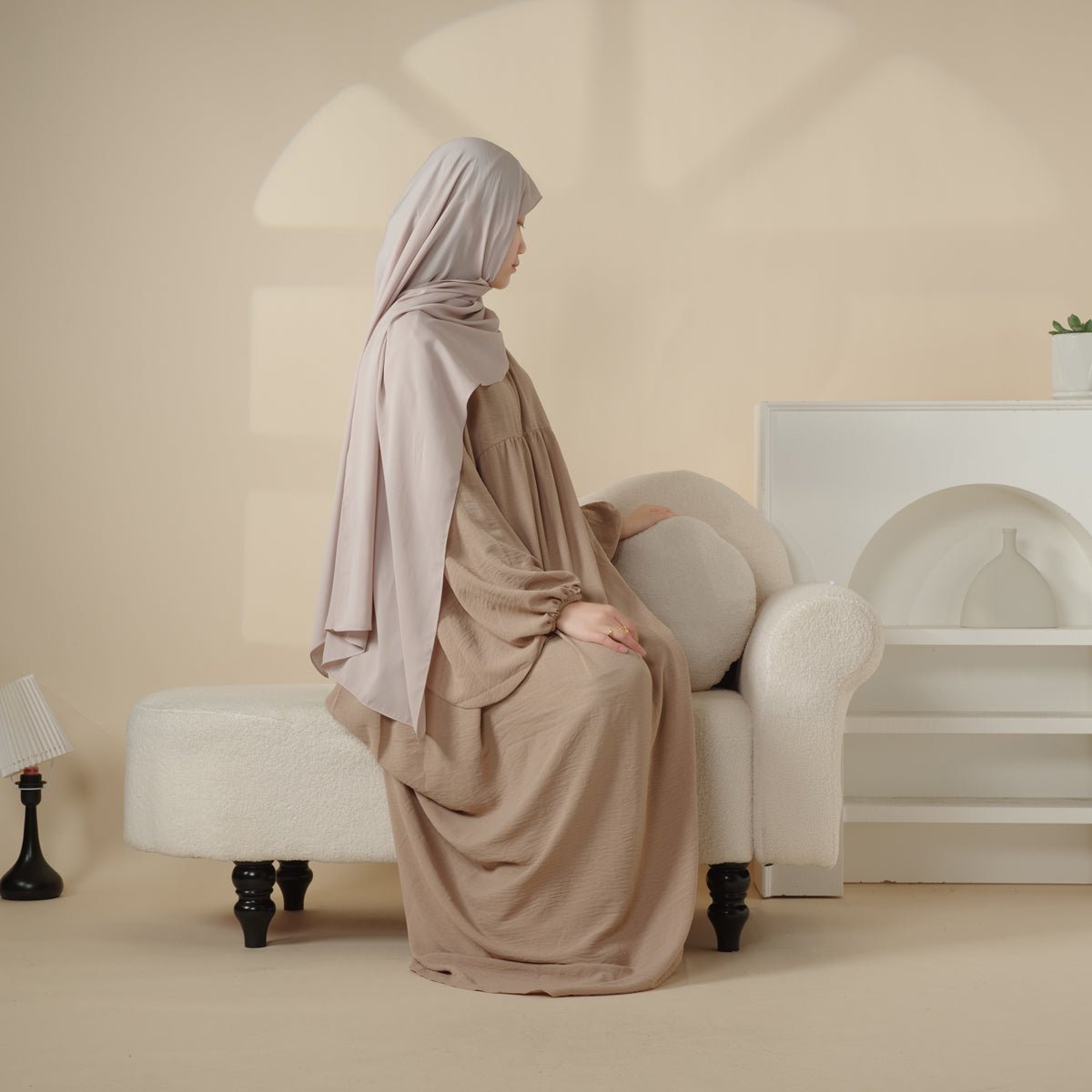 Reversible Abaya Made With Crepe Fabric (MA035) - Mariam's Collection