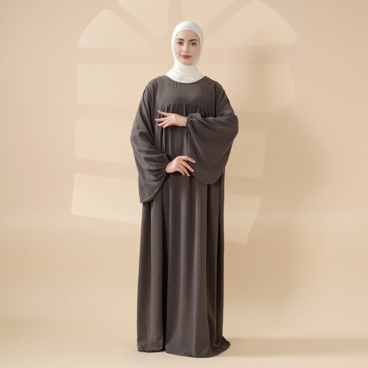 Reversible Abaya Made With Crepe Fabric (MA035) - Mariam's Collection