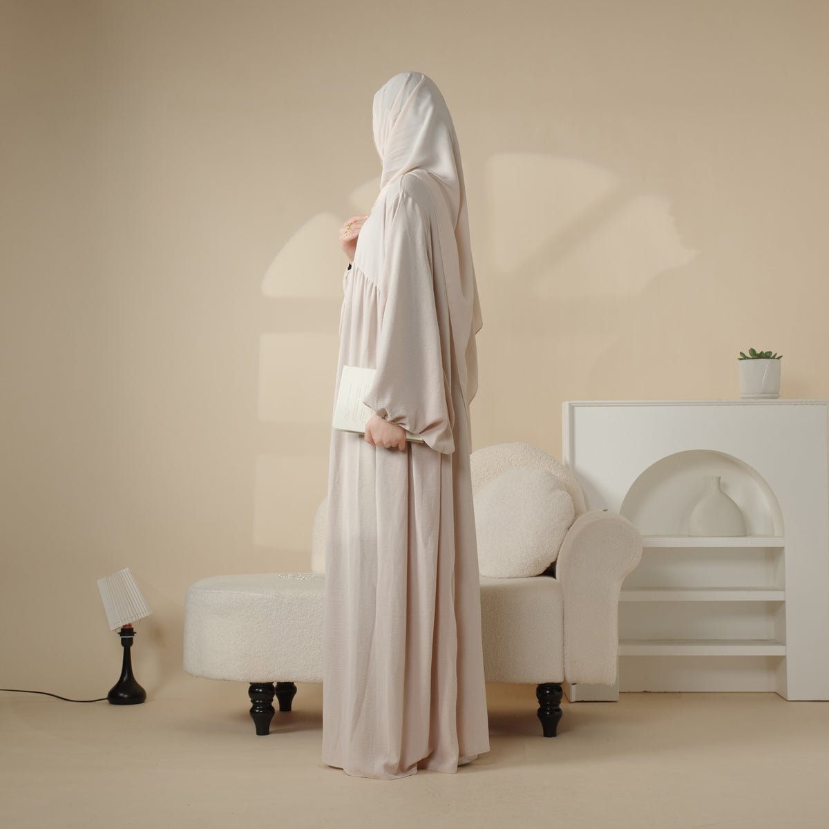 Reversible Abaya Made With Crepe Fabric (MA035) - Mariam's Collection