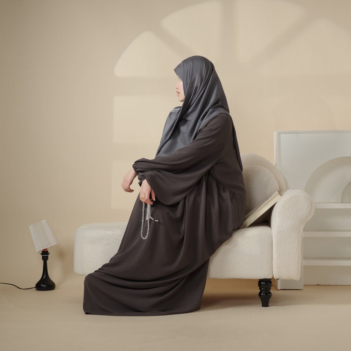 Reversible Abaya Made With Crepe Fabric (MA035) - Mariam's Collection