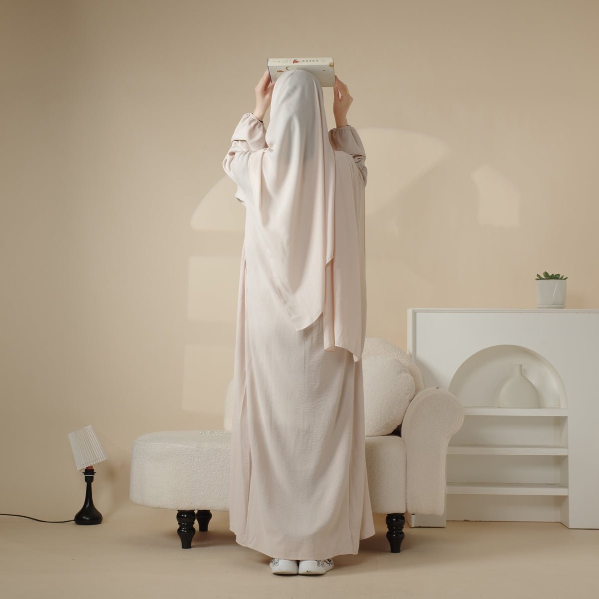 Reversible Abaya Made With Crepe Fabric (MA035) - Mariam's Collection