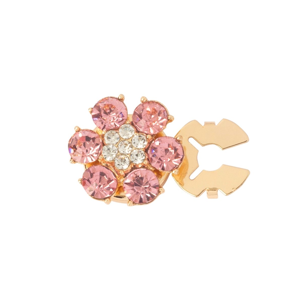Rhinestone Button Covers | Crystal Flower Decorative Clips(MAC359) - Mariam's Collection