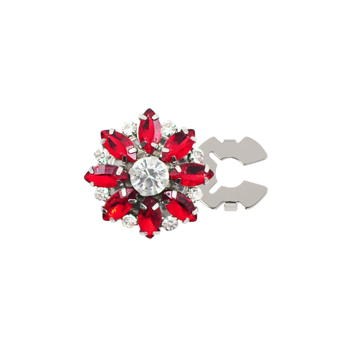 Rhinestone Button Covers | Crystal Flower Decorative Clips(MAC359) - Mariam's Collection