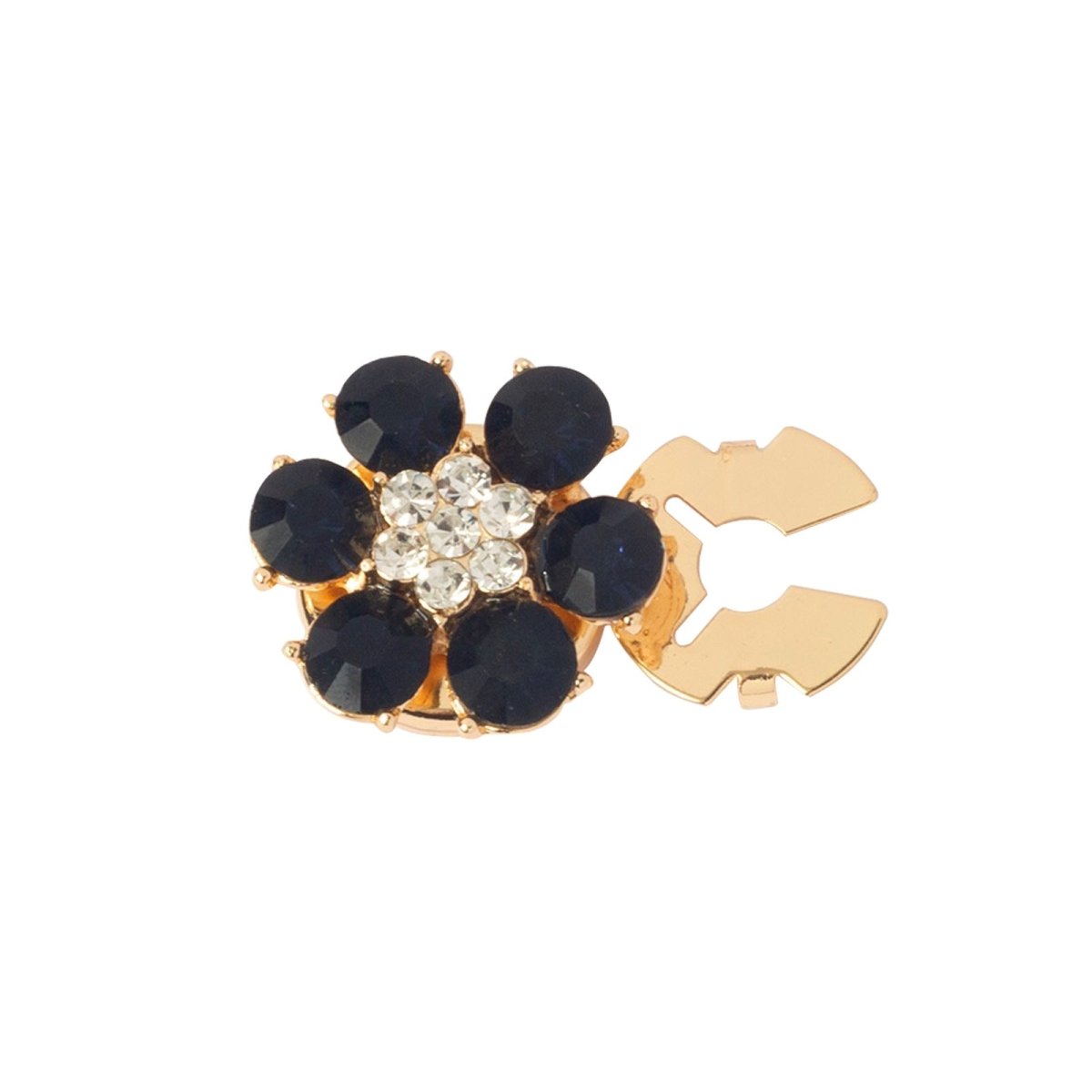 Rhinestone Button Covers | Crystal Flower Decorative Clips(MAC359) - Mariam's Collection