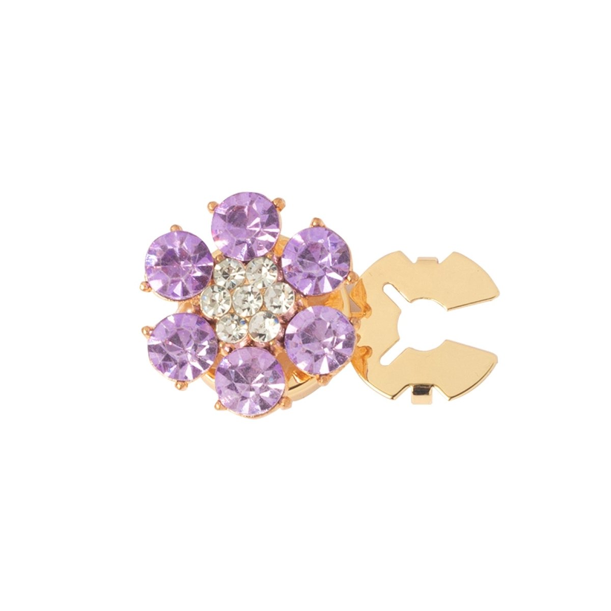Rhinestone Button Covers | Crystal Flower Decorative Clips(MAC359) - Mariam's Collection