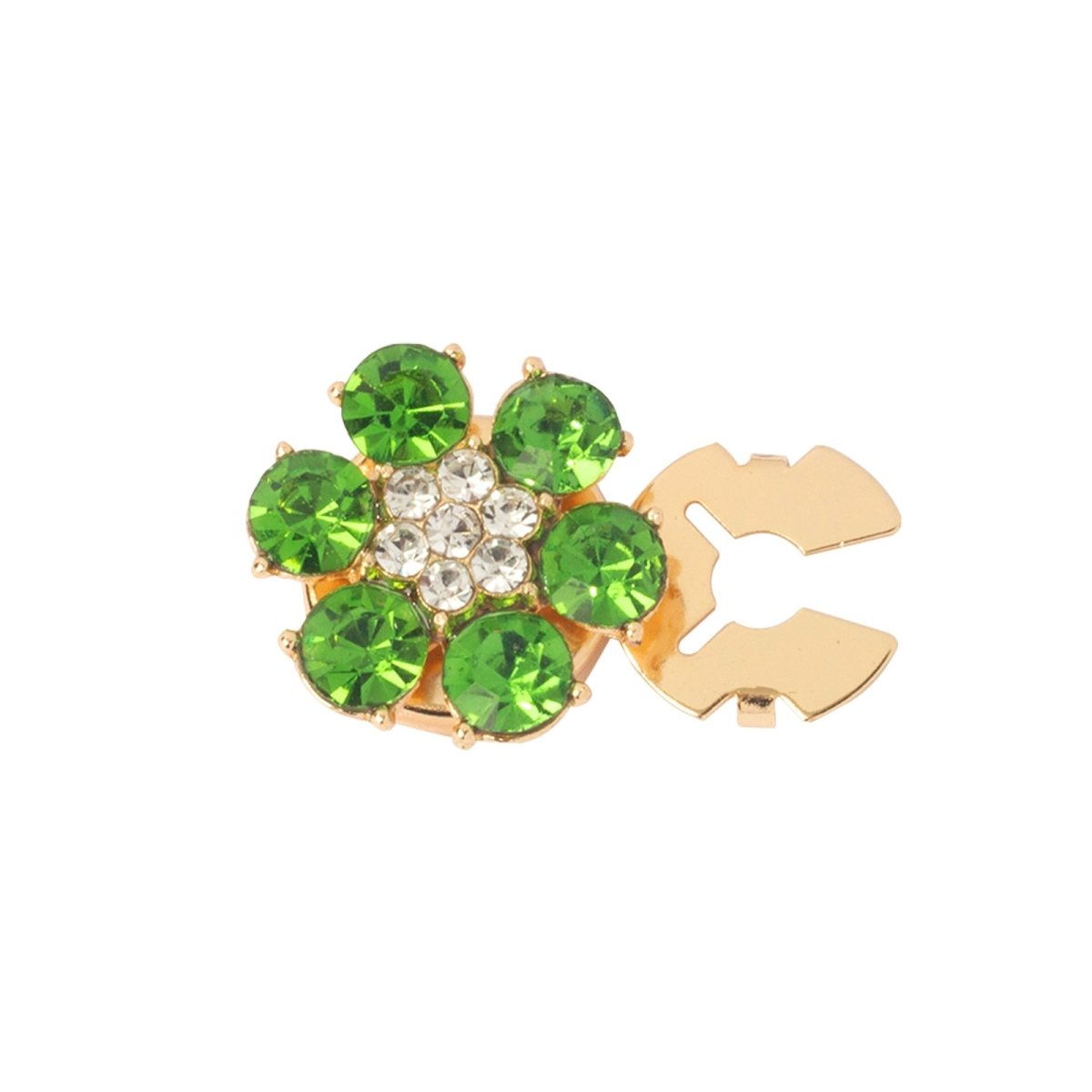 Rhinestone Button Covers | Crystal Flower Decorative Clips(MAC359) - Mariam's Collection