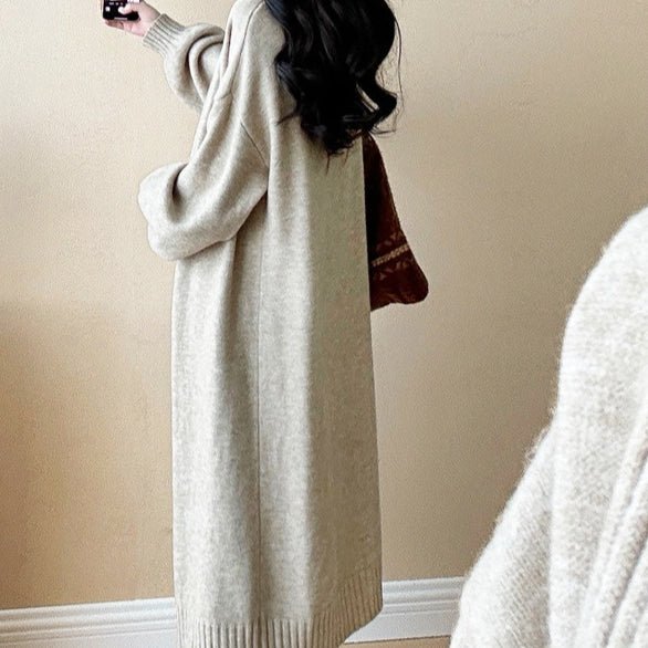 Ribbed Knit Cardigan & Tank Dress Set(MS202) - Mariam's Collection