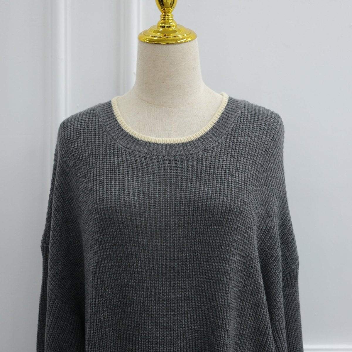 Ribbed Knit Dress with Ruffle Cuffs(MA388) - Mariam's Collection