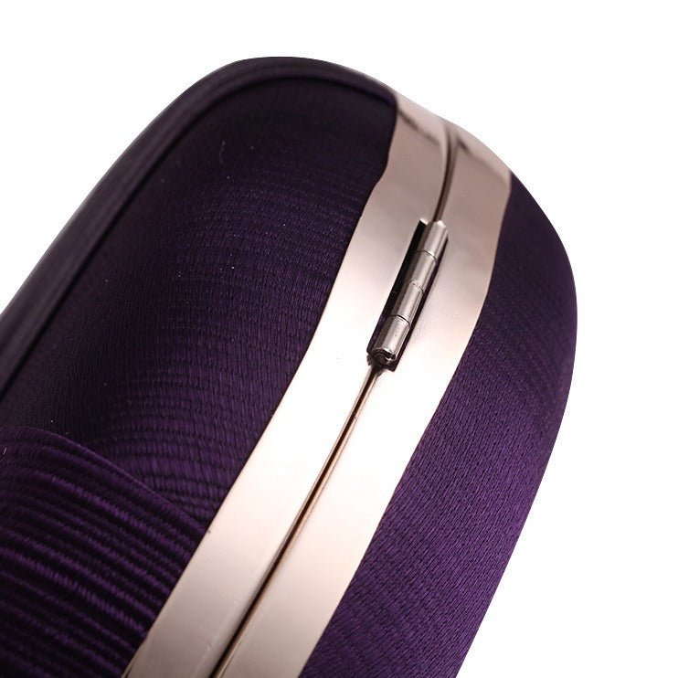 Round Evening Clutch Handbag with Braided Accent (MAC287) - Mariam's Collection