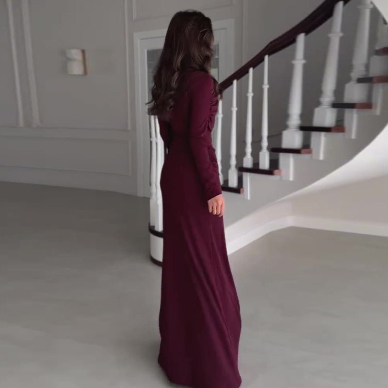 Ruched Bodycon Maxi Dress(MS219) - Mariam's Collection