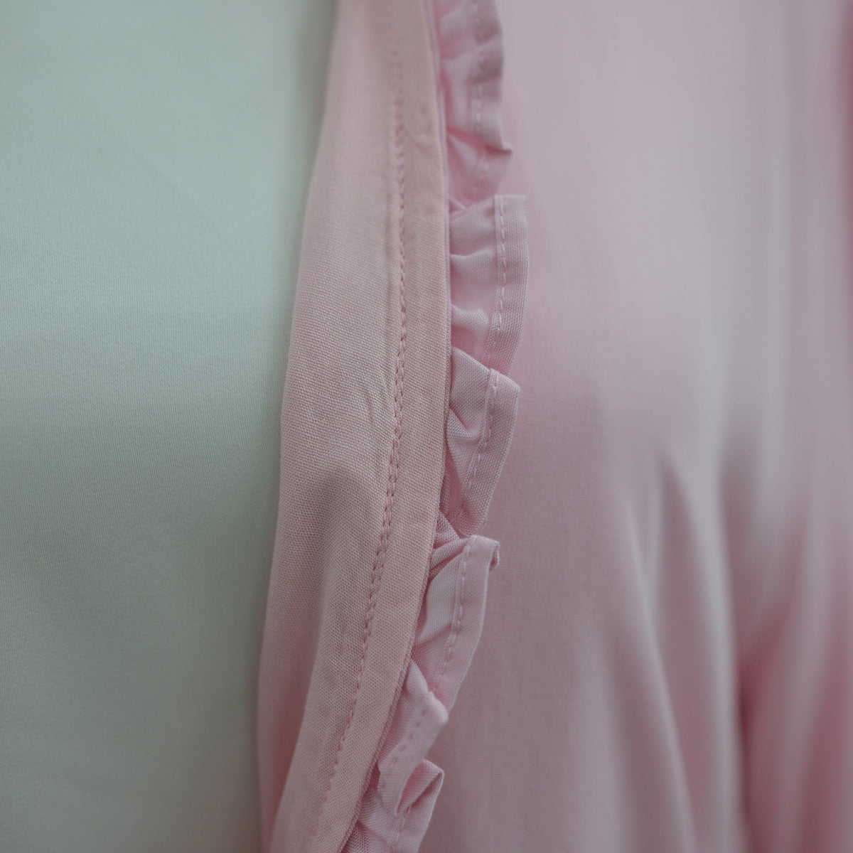 Ruffle-Trim Tie-Front Open Abaya | Lined Balloon-Sleeve Maxi Cardigan(MOA358) - Mariam's Collection