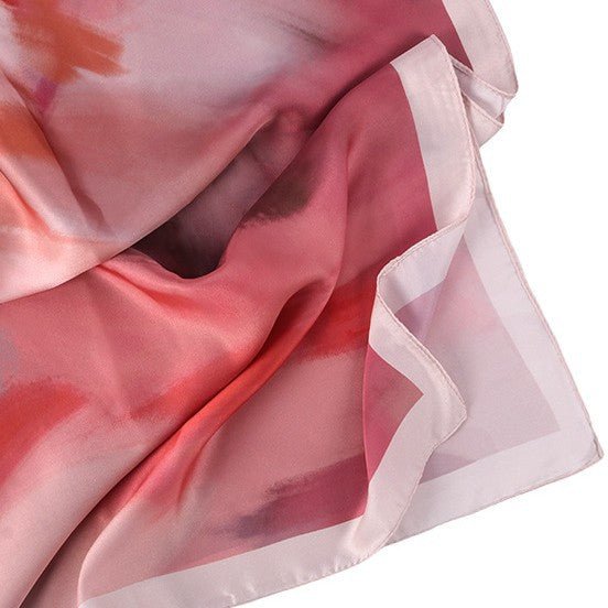 Satin Silk Printed Hijab Scarf(MH217) - Mariam's Collection