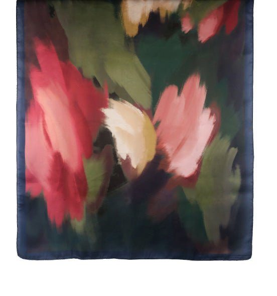 Satin Silk Printed Hijab Scarf(MH217) - Mariam's Collection