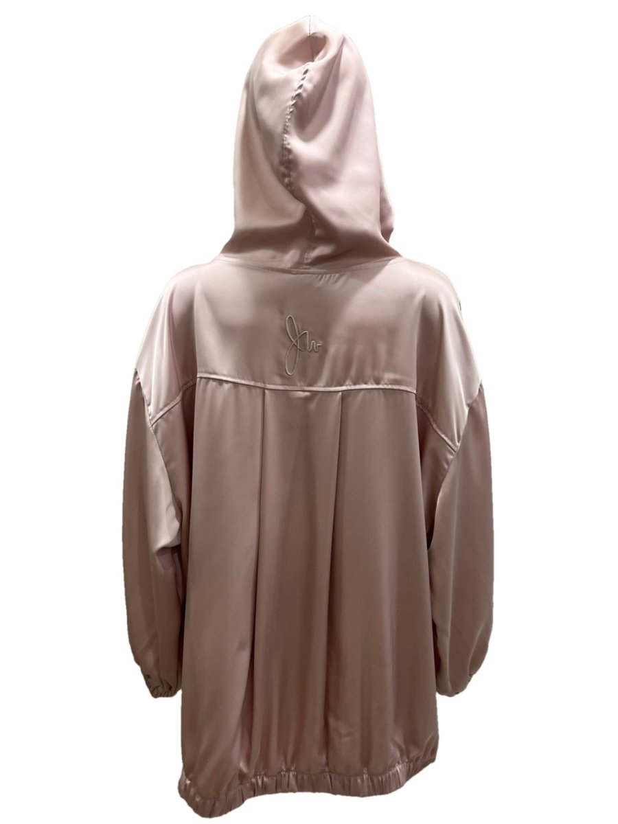 Satin Two - Piece Set with Hooded Top & Maxi Skirt(MS348) - Mariam's Collection