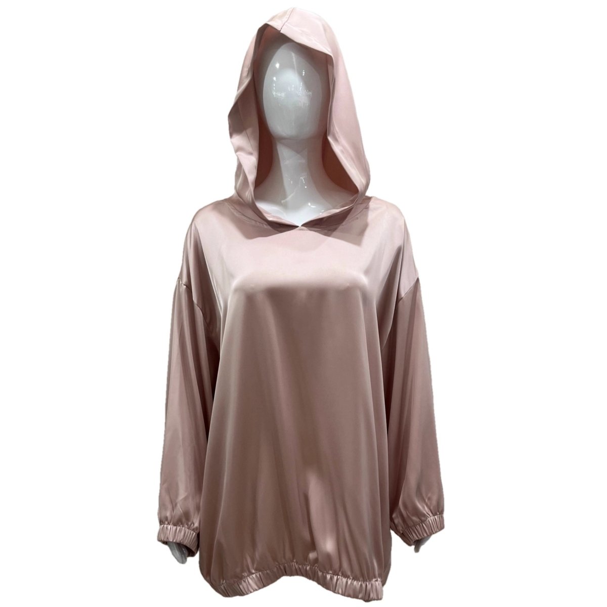 Satin Two - Piece Set with Hooded Top & Maxi Skirt(MS348) - Mariam's Collection