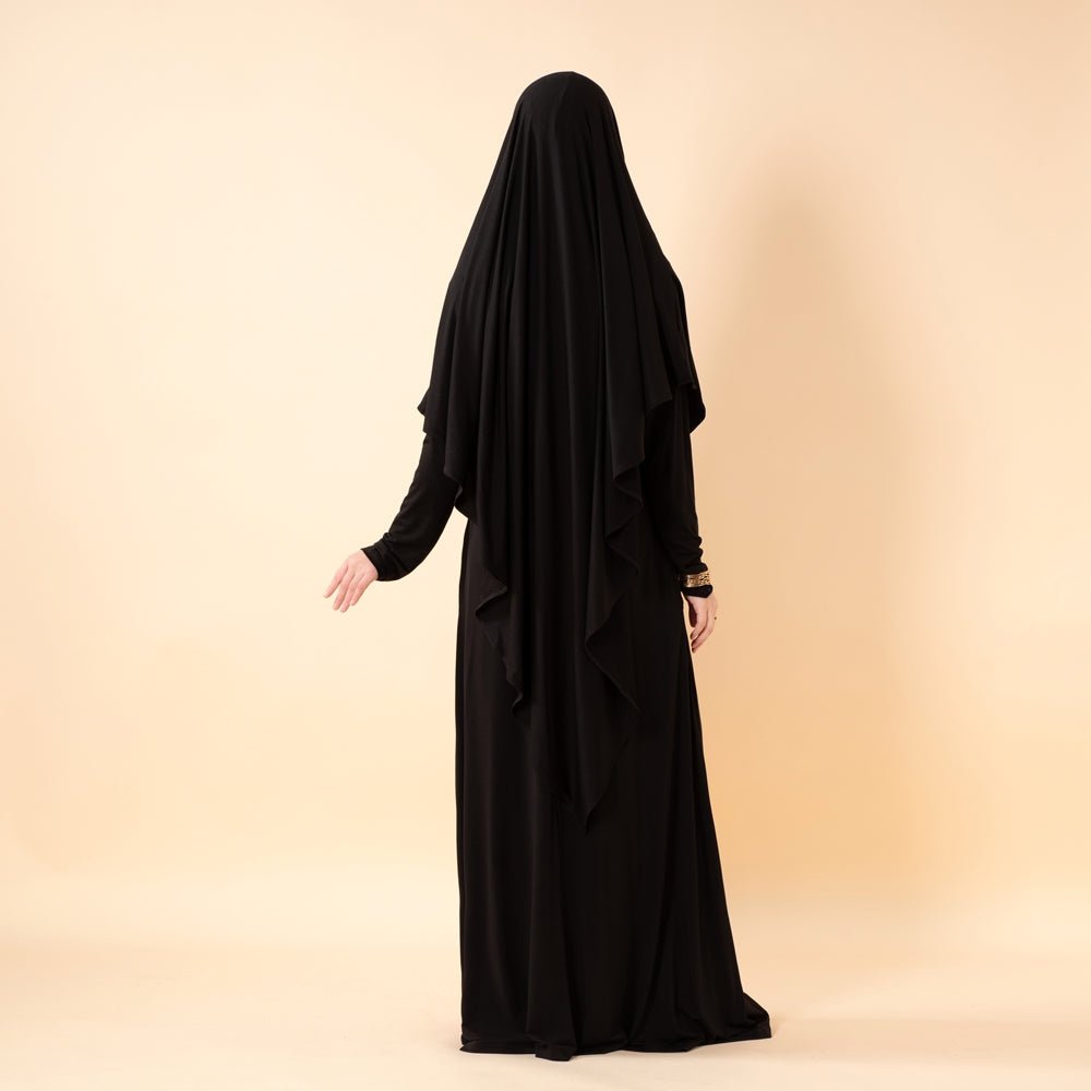 Serenity Veil Set | Premium Lenzing™ Modal Khimar & Dress Two - Piece Set (MK026) - Mariam's Collection