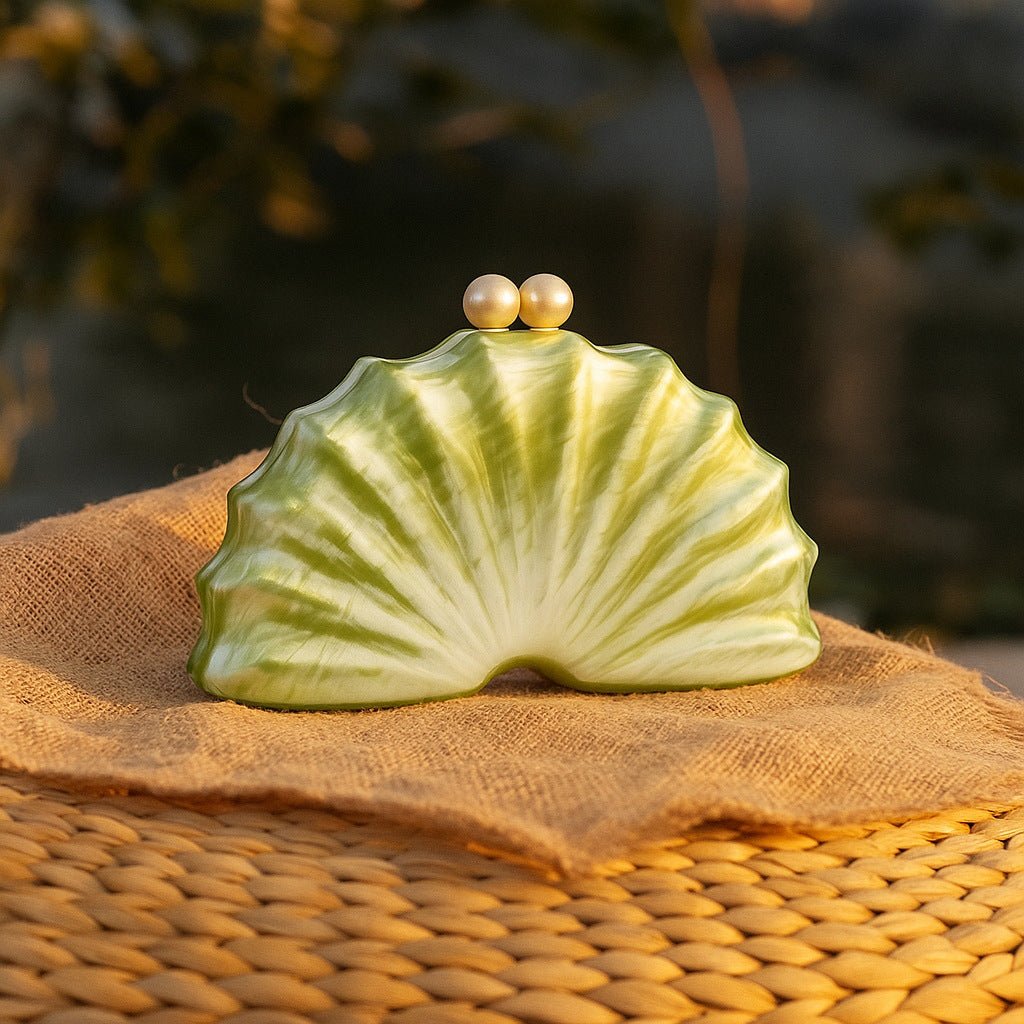 Shell Acrylic Clutch Evening Bag (MAC300) - Mariam's Collection