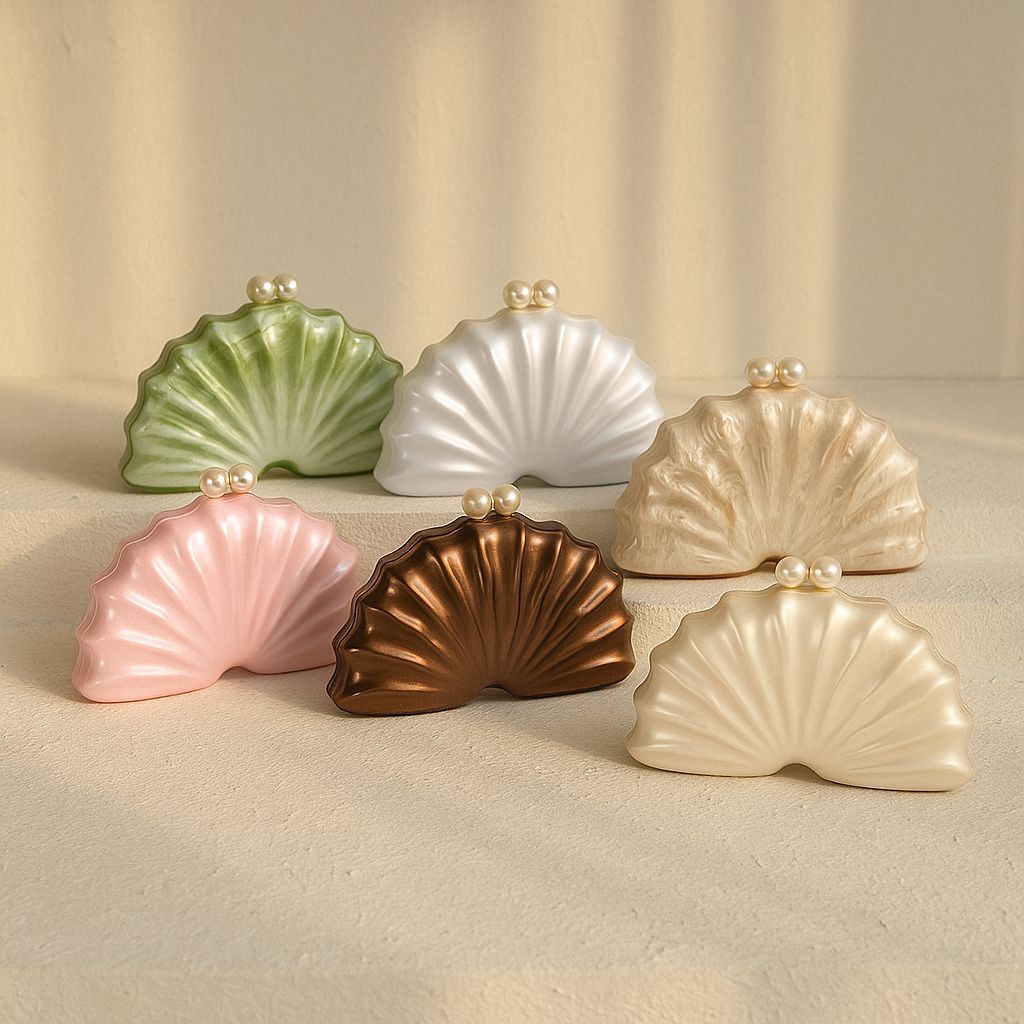 Shell Acrylic Clutch Evening Bag (MAC300) - Mariam's Collection