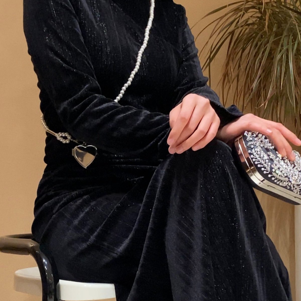 Shimmer Velvet Ruched Mermaid Gown(MA358) - Mariam's Collection