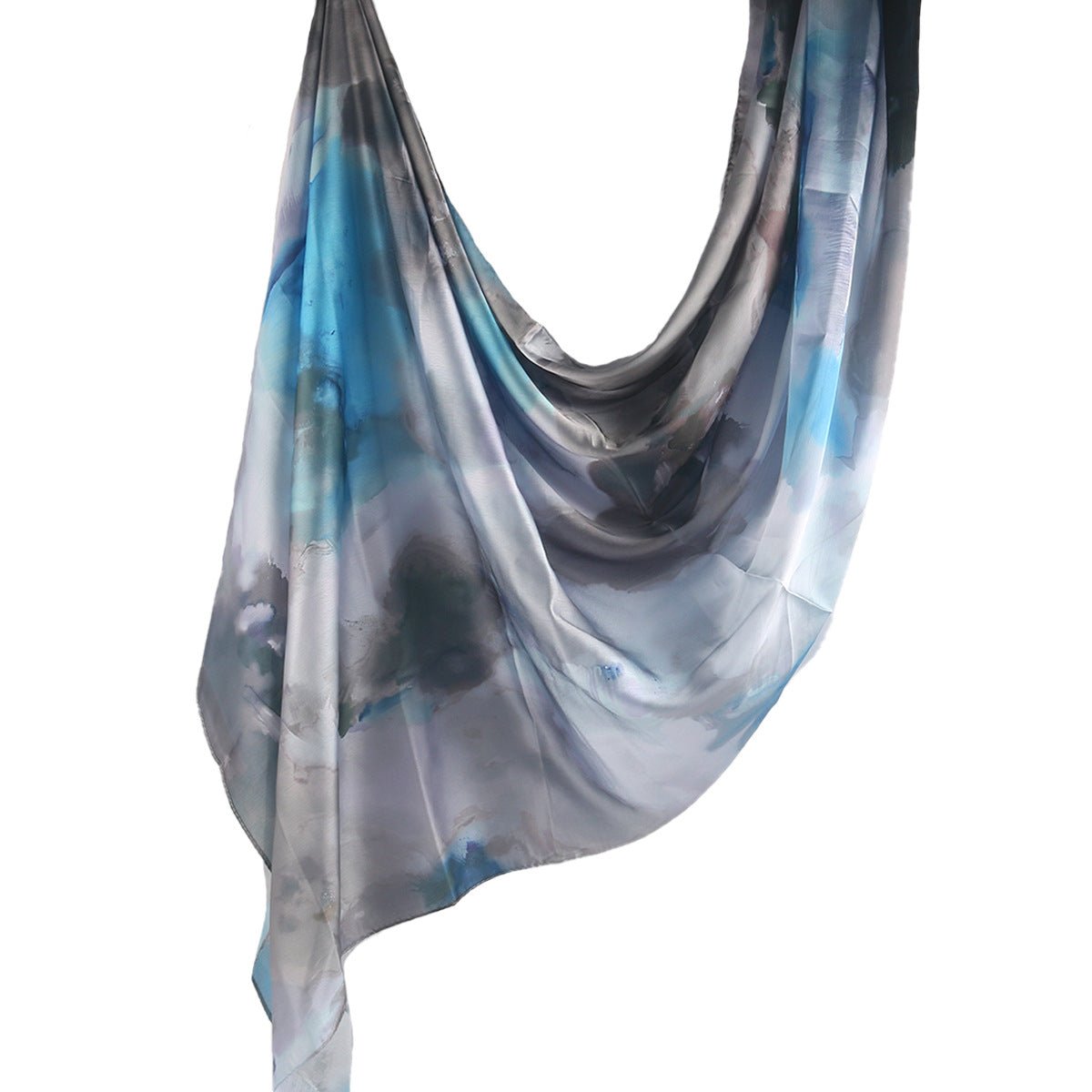 Silk Marble Print Hijab Scarf(MH209) - Mariam's Collection