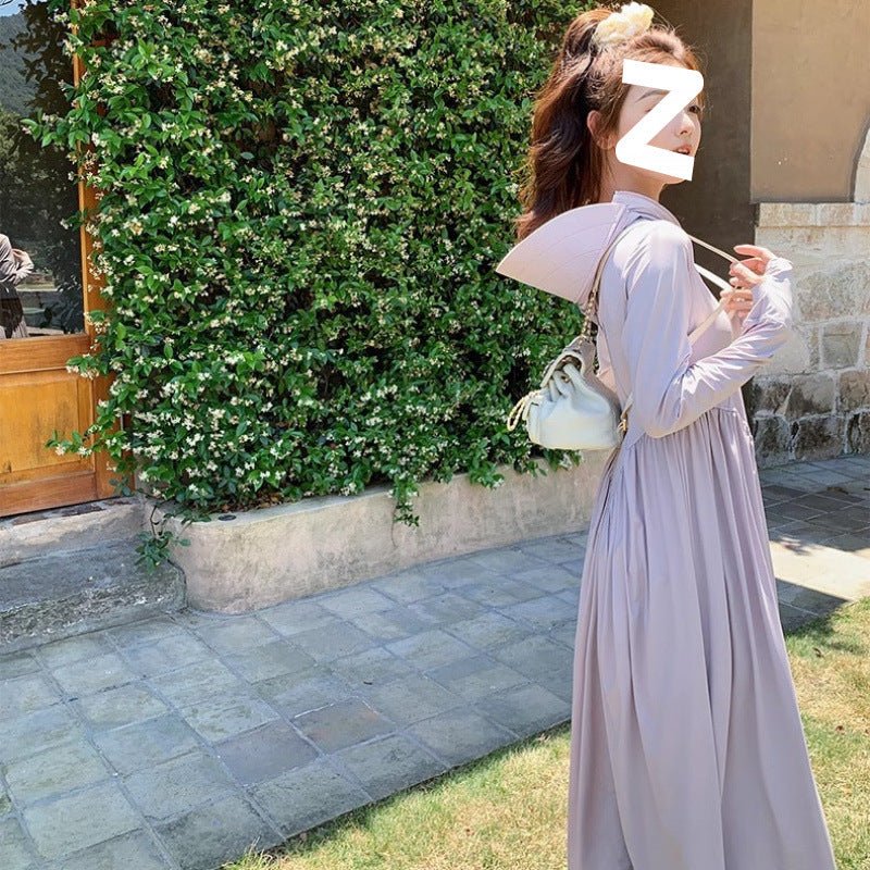 Slim - fit Long Sunscreen Jacket & Skirt Set - UPF 50+ Full Body Sun Protection - Beach Cover - up(MS106) - Mariam's Collection