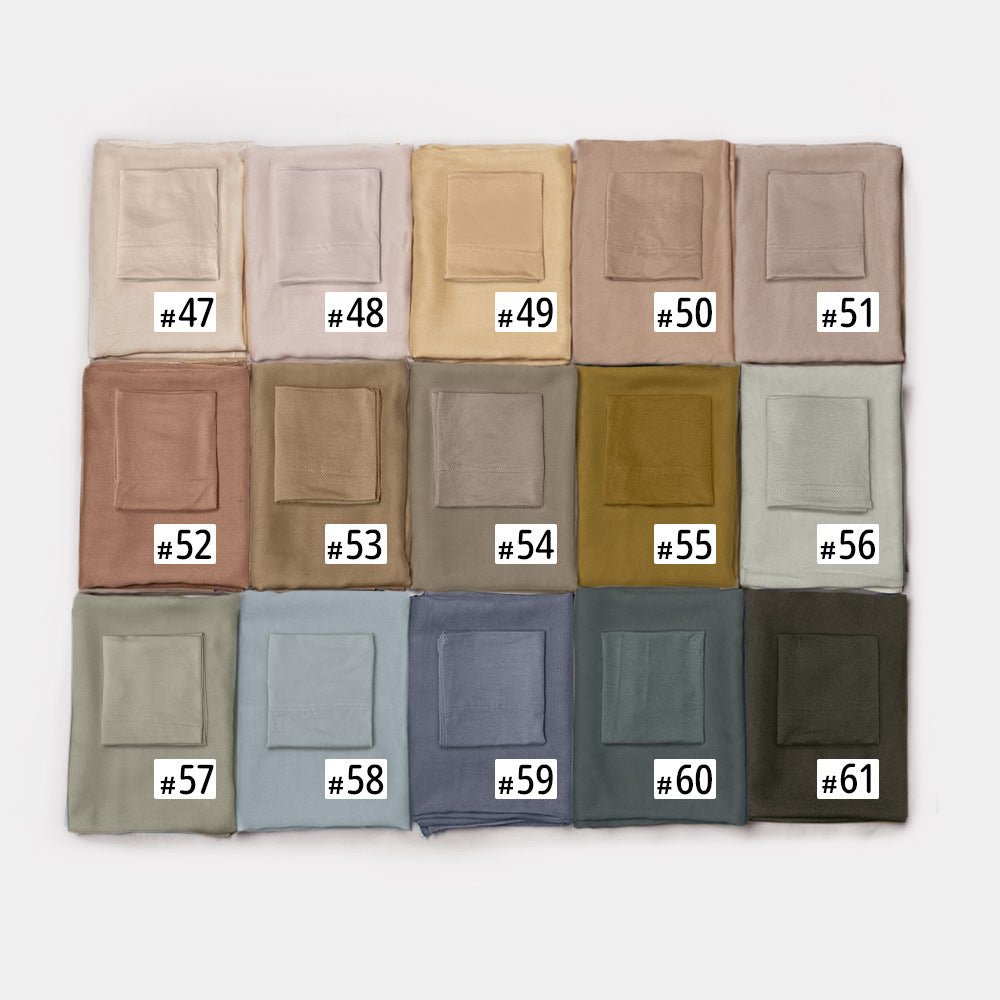 Soft Breathable Everyday Minimalist Hijab with Undercap (MH186) - Mariam's Collection