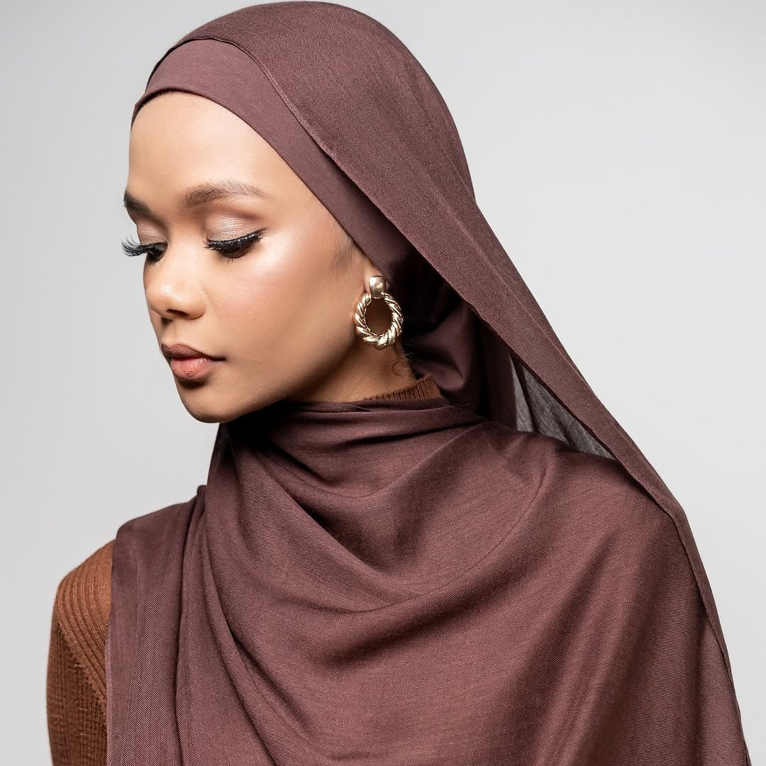 Soft Breathable Everyday Minimalist Hijab with Undercap (MH186) - Mariam's Collection