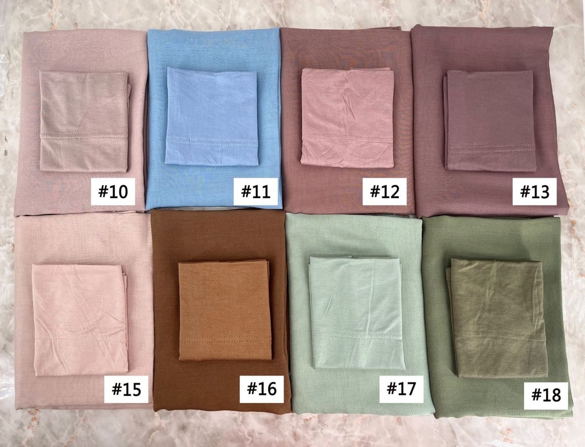 Soft Breathable Everyday Minimalist Hijab with Undercap (MH186) - Mariam's Collection