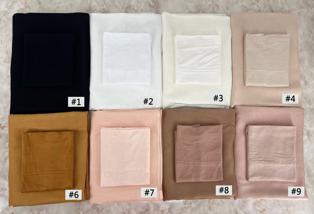 Soft Breathable Everyday Minimalist Hijab with Undercap (MH186) - Mariam's Collection