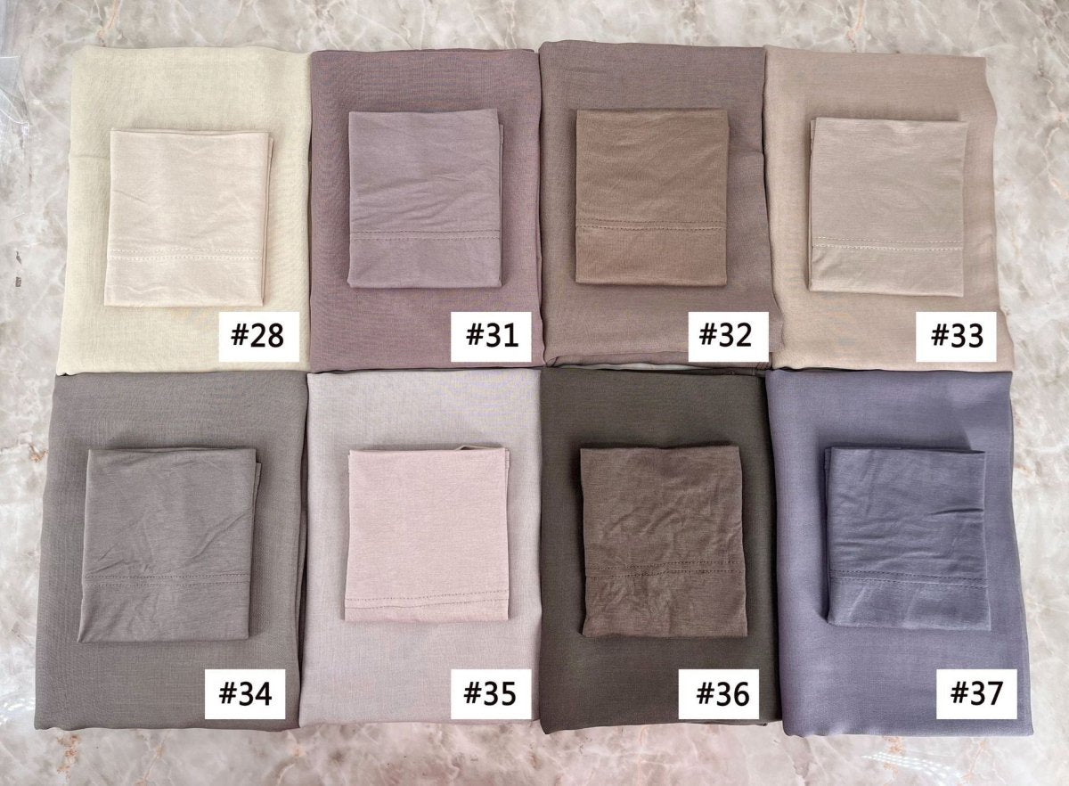 Soft Breathable Everyday Minimalist Hijab with Undercap (MH186) - Mariam's Collection