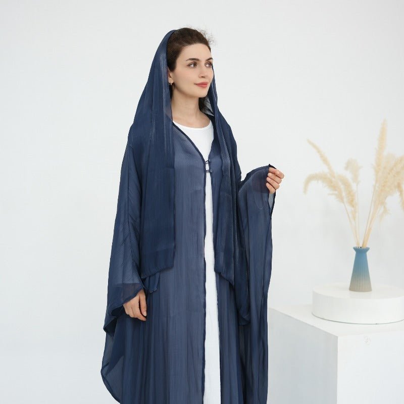 Soft Crinkle Island Cotton Batwing Cardigan 3 - Piece Set(MOA228) - Mariam's Collection