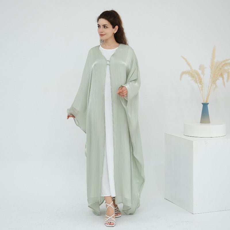 Soft Crinkle Island Cotton Batwing Cardigan 3 - Piece Set(MOA228) - Mariam's Collection