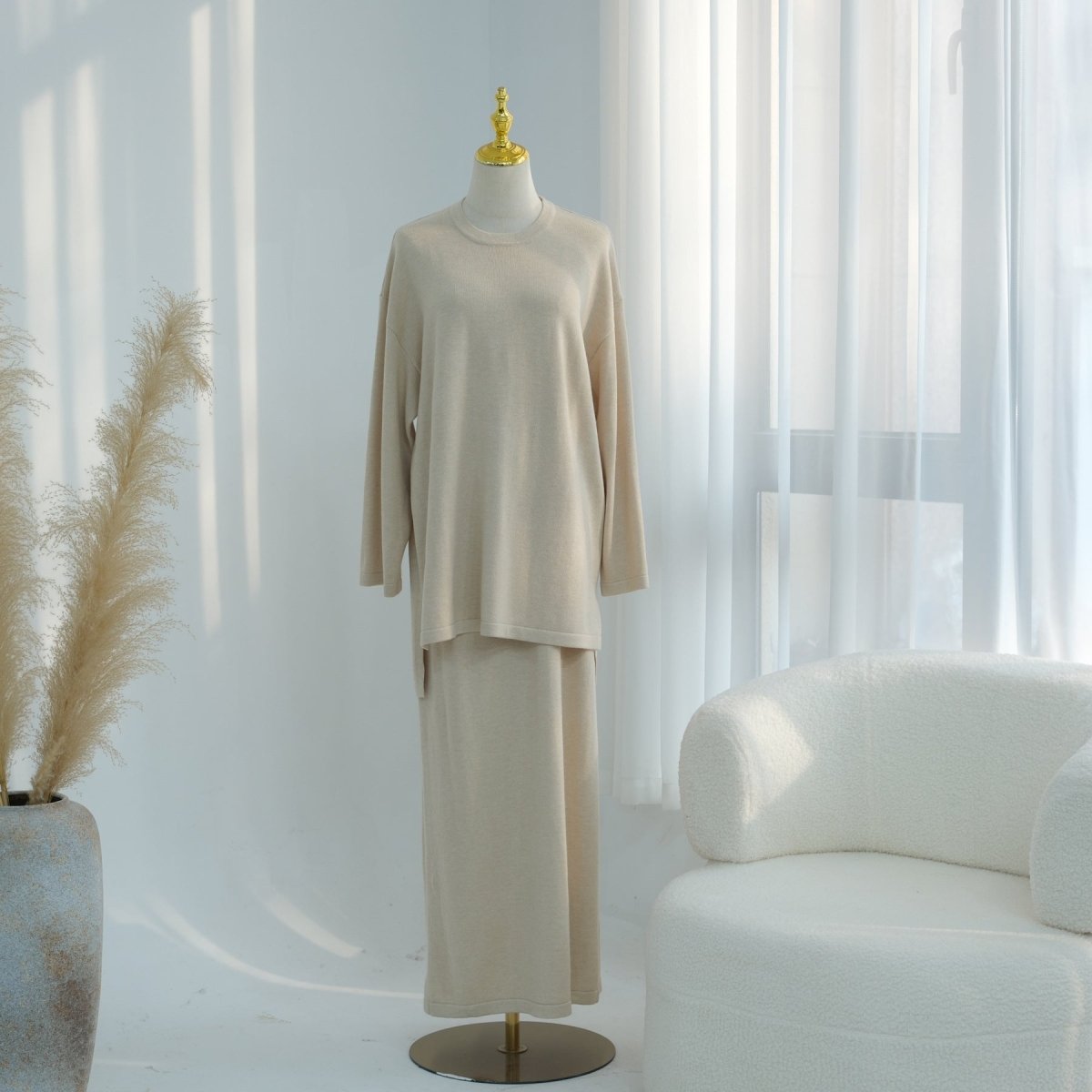 Soft Knit Three - Piece Set(MOA284) - Mariam's Collection