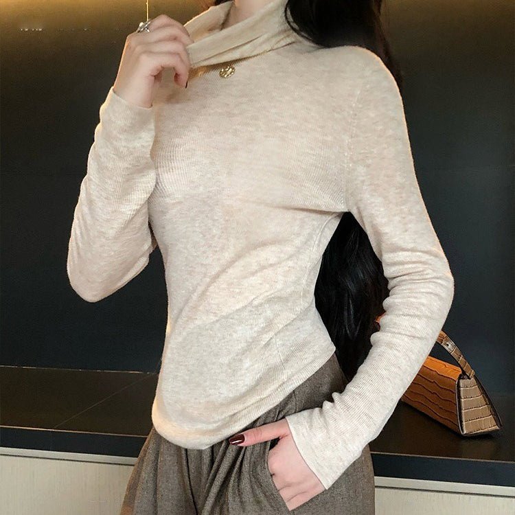 Soft Wool Blend Turtleneck Base Layer Top(MS179) - Mariam's Collection