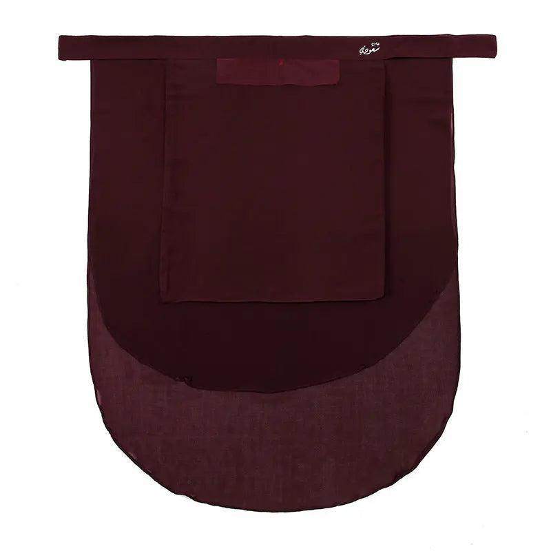 Solid Color Chiffon Hijab with Niqab - MH043 Elegant Modest Wear - Mariam's Collection