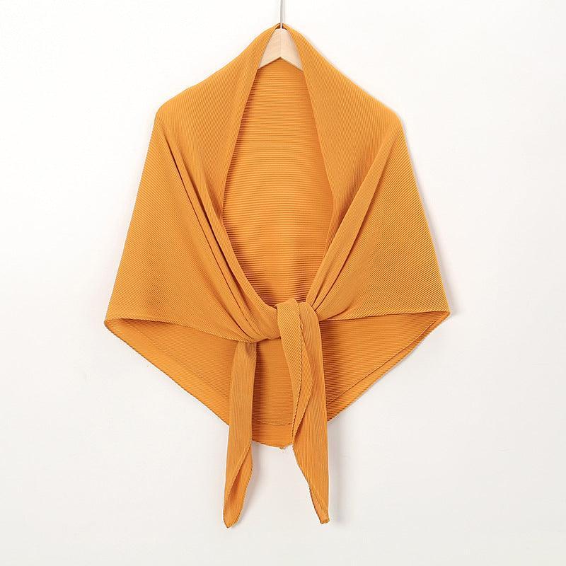 Solid Color Crinkle Chiffon Hijab - Lightweight Scarf for Women - Mariam's Collection