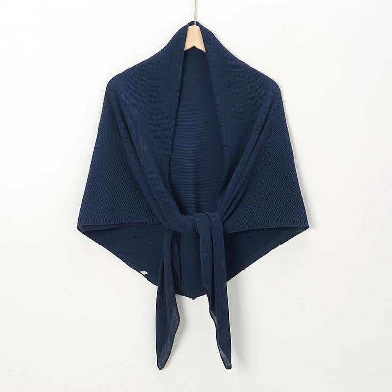 Solid Color Crinkle Chiffon Hijab - Lightweight Scarf for Women - Mariam's Collection