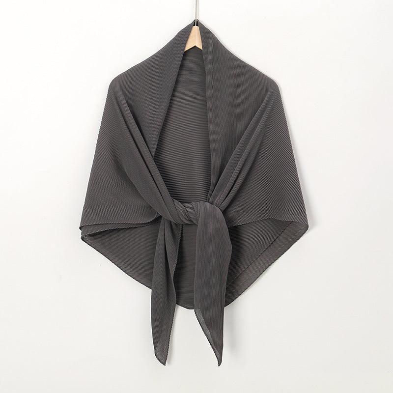Solid Color Crinkle Chiffon Hijab - Lightweight Scarf for Women - Mariam's Collection