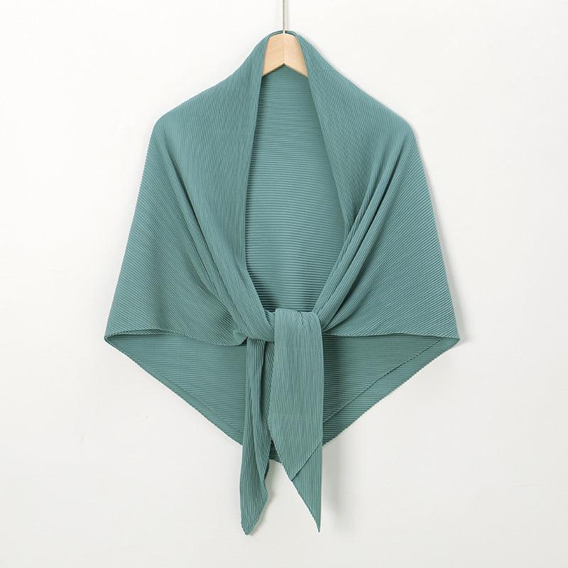 Solid Color Crinkle Chiffon Hijab - Lightweight Scarf for Women - Mariam's Collection