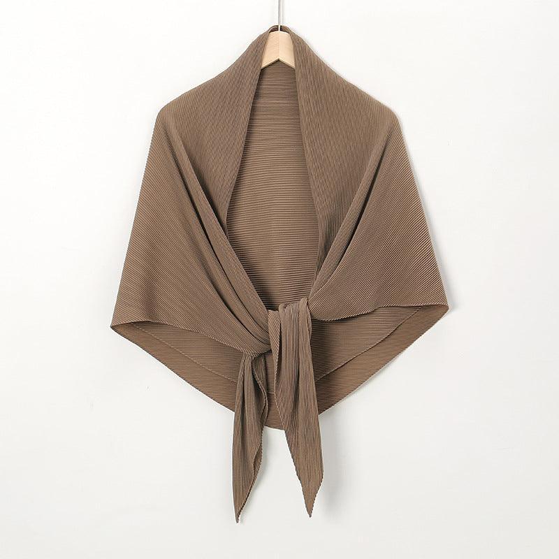 Solid Color Crinkle Chiffon Hijab - Lightweight Scarf for Women - Mariam's Collection