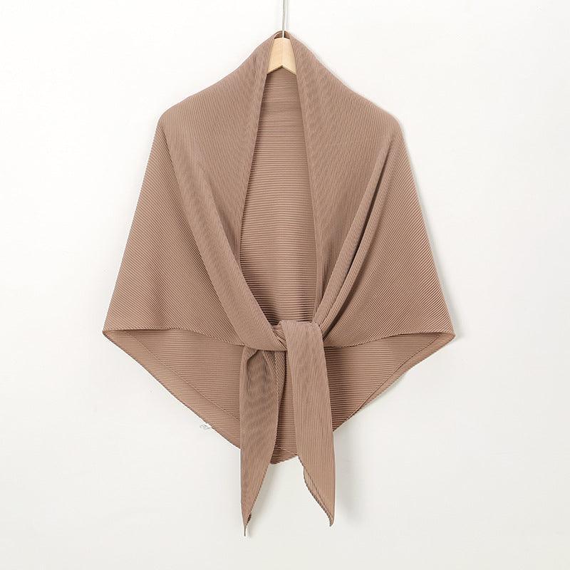 Solid Color Crinkle Chiffon Hijab - Lightweight Scarf for Women - Mariam's Collection