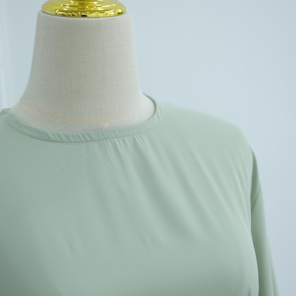 Solid Color Nida Abaya with Belt | A - Line Maxi Dress(MA359) - Mariam's Collection