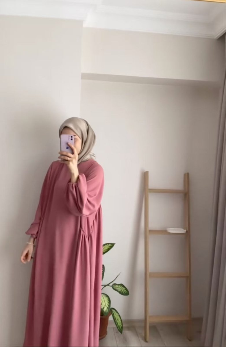 Spring and autumn new Muslim women's clothing pure color elegant fashion loose pullover abaya (MA153) - Mariam's Collection