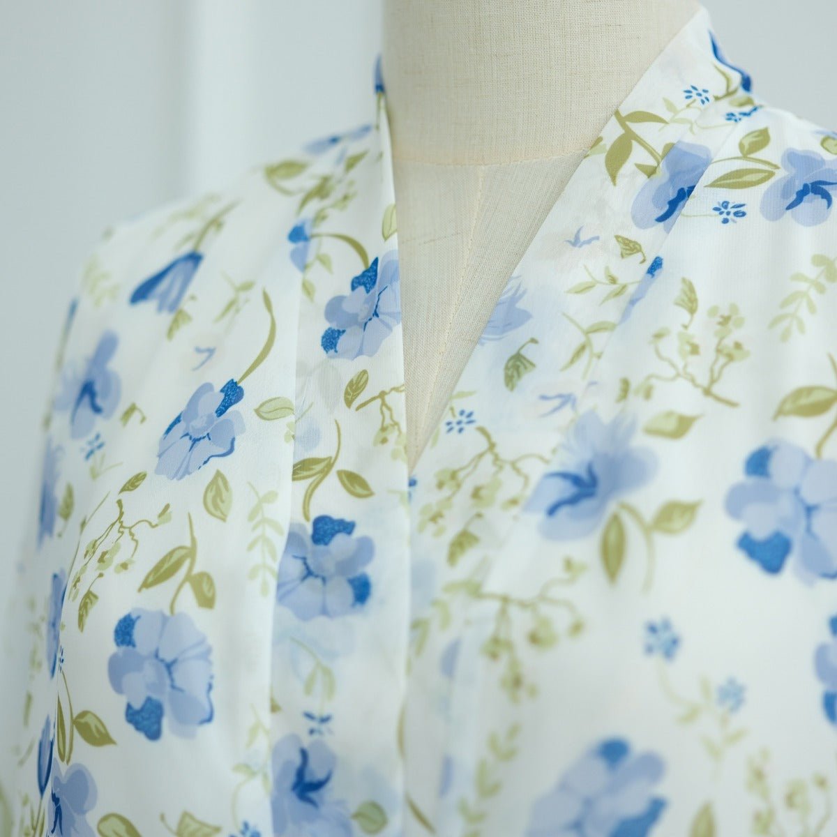 Spring Summer Floral Print Chiffon Cardigan | Double - Layer Modest Cover - Up Abaya. (MOA170) - Mariam's Collection