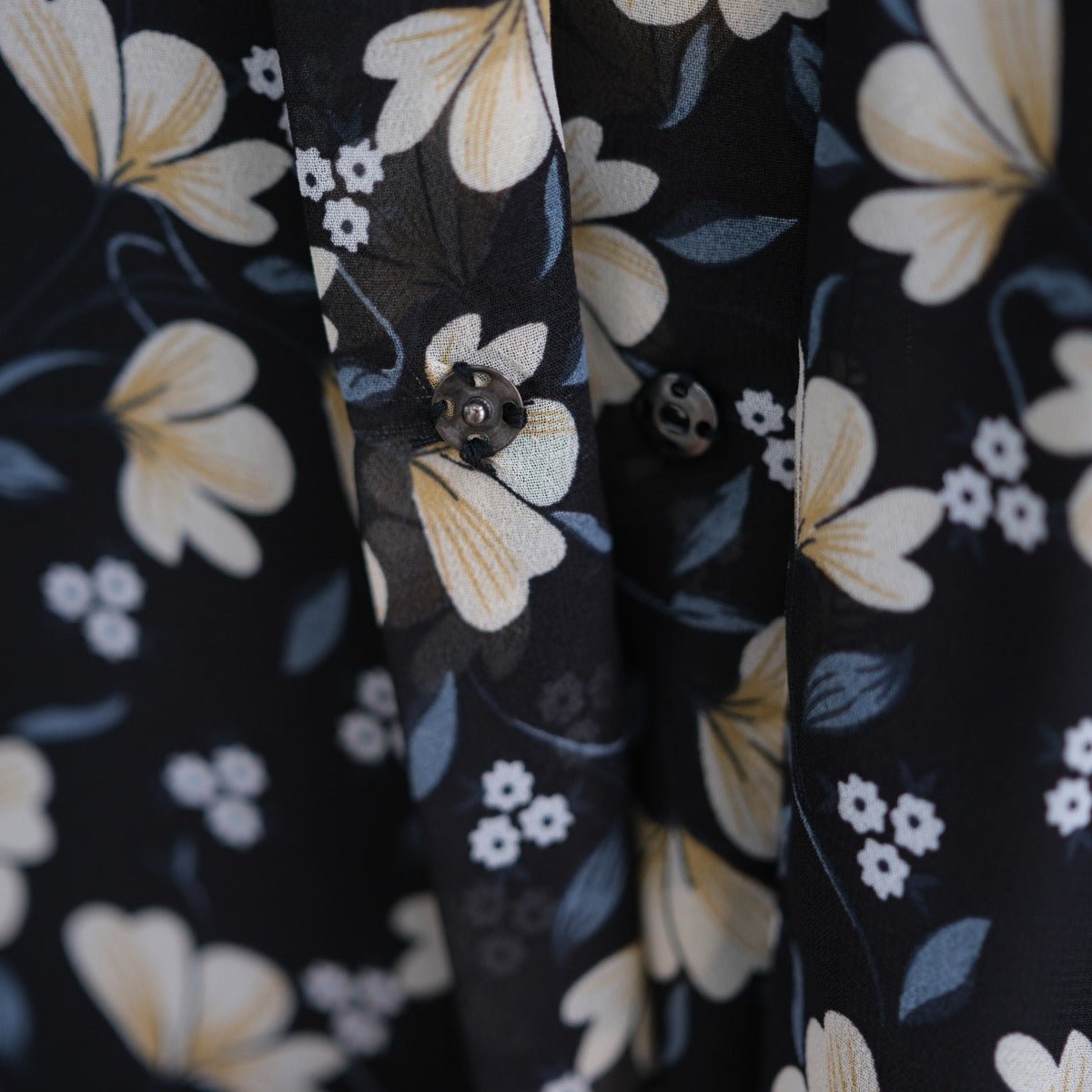 Spring Summer Floral Print Chiffon Cardigan | Double - Layer Modest Cover - Up Abaya. (MOA170) - Mariam's Collection