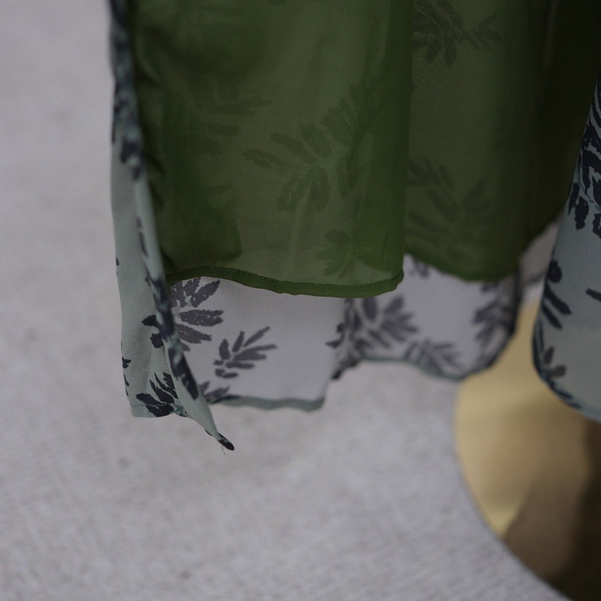 Spring Summer Floral Print Chiffon Cardigan | Double - Layer Modest Cover - Up Abaya. (MOA170) - Mariam's Collection