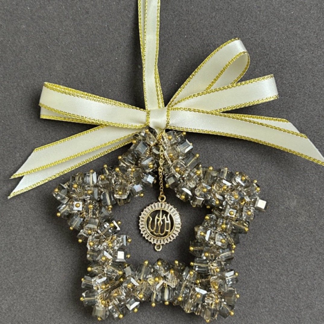 Star Moon Crystal Vehicle Hanging Ornament (MAC290) - Mariam's Collection